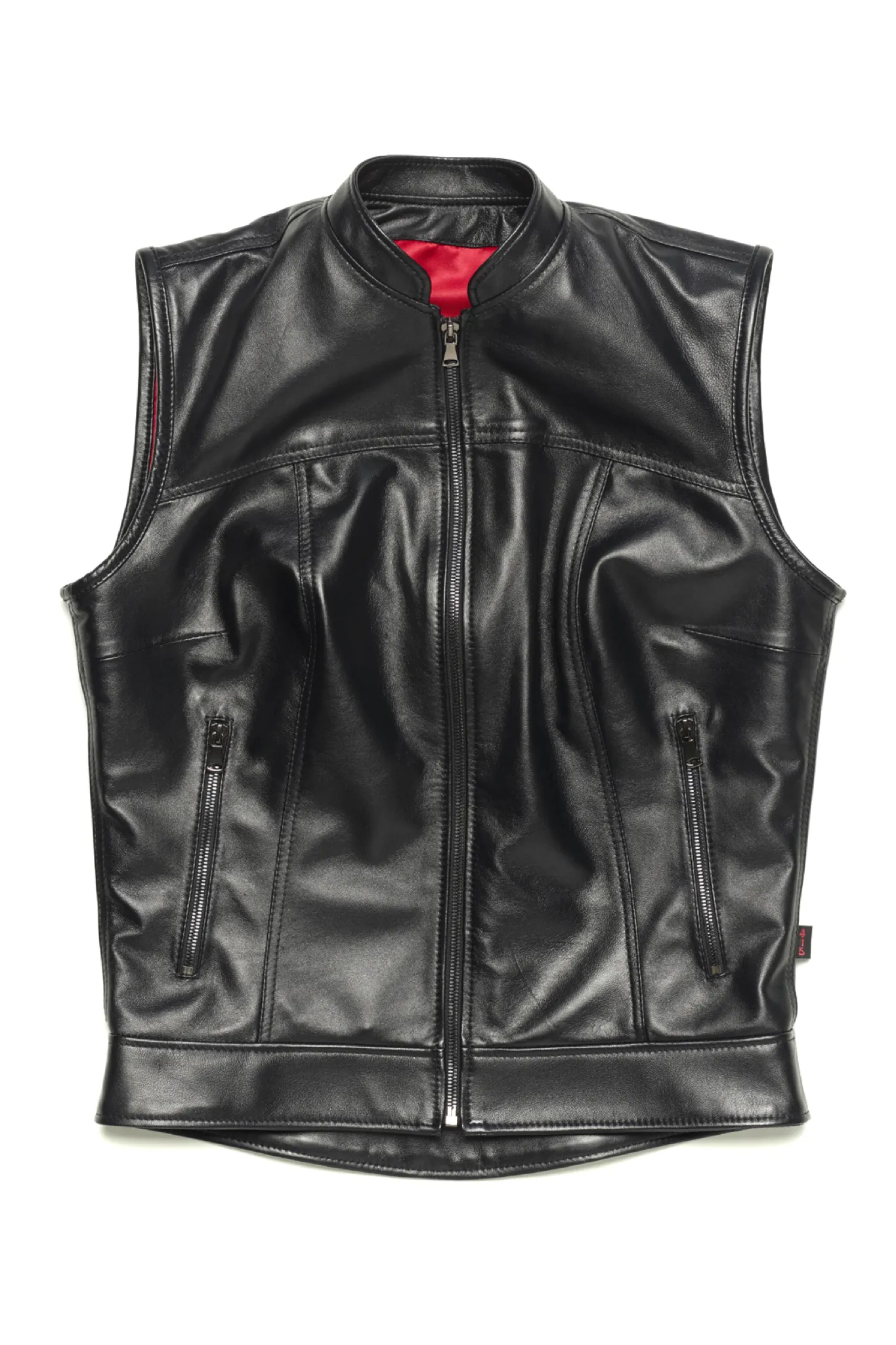 415 Leather Ladies Lambskin Zipper Vest