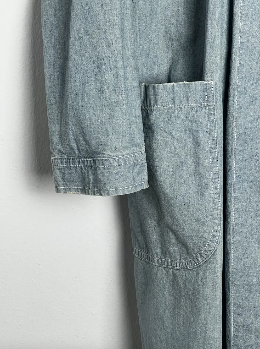 Belted Chambray Kimono Robe