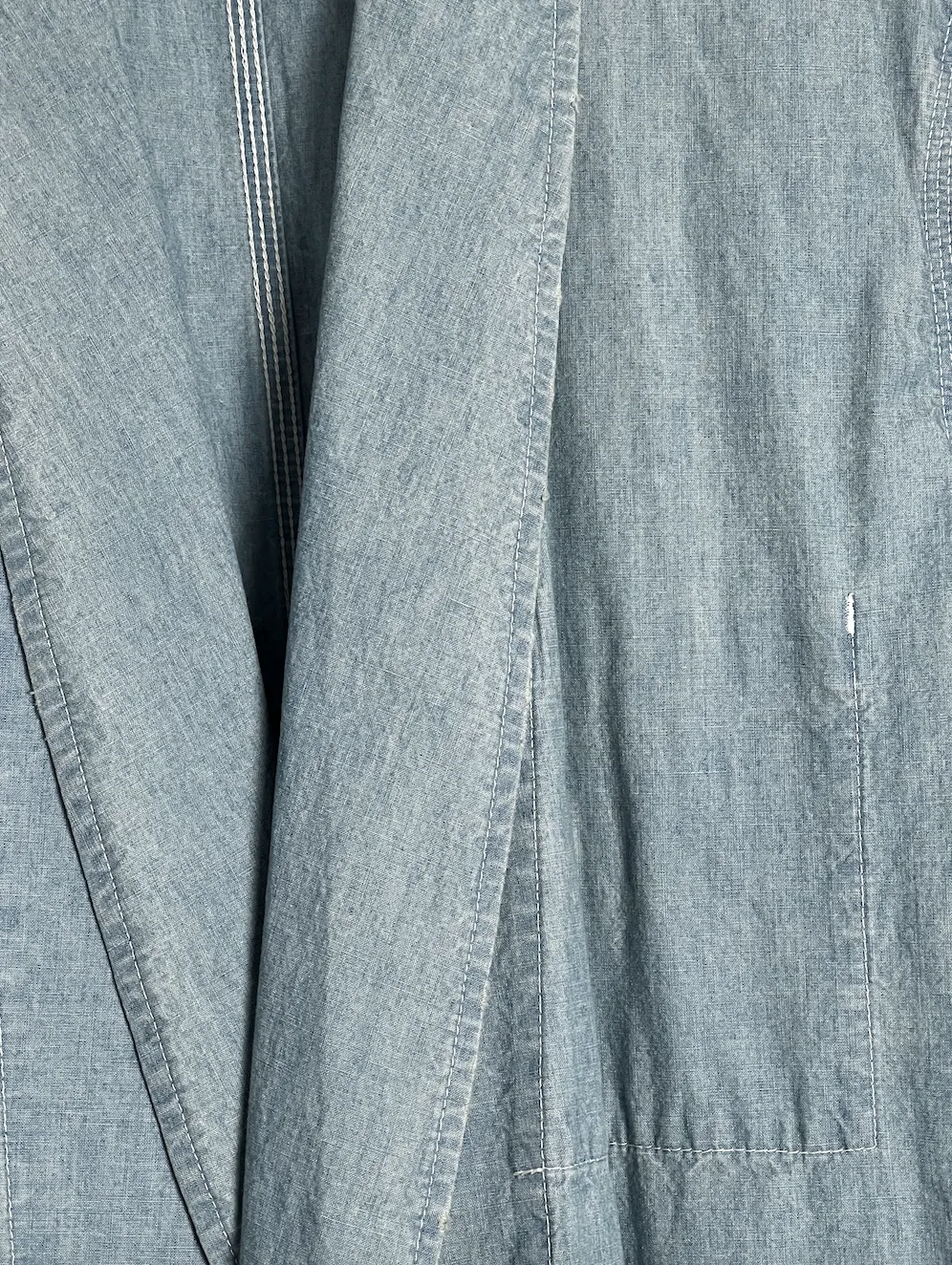Belted Chambray Kimono Robe