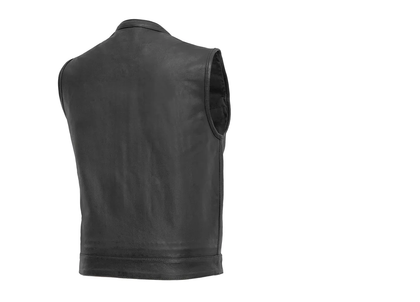 BLACK FIM689NOC | Sharp Shooter - Men's Motorcycle Leather Vest