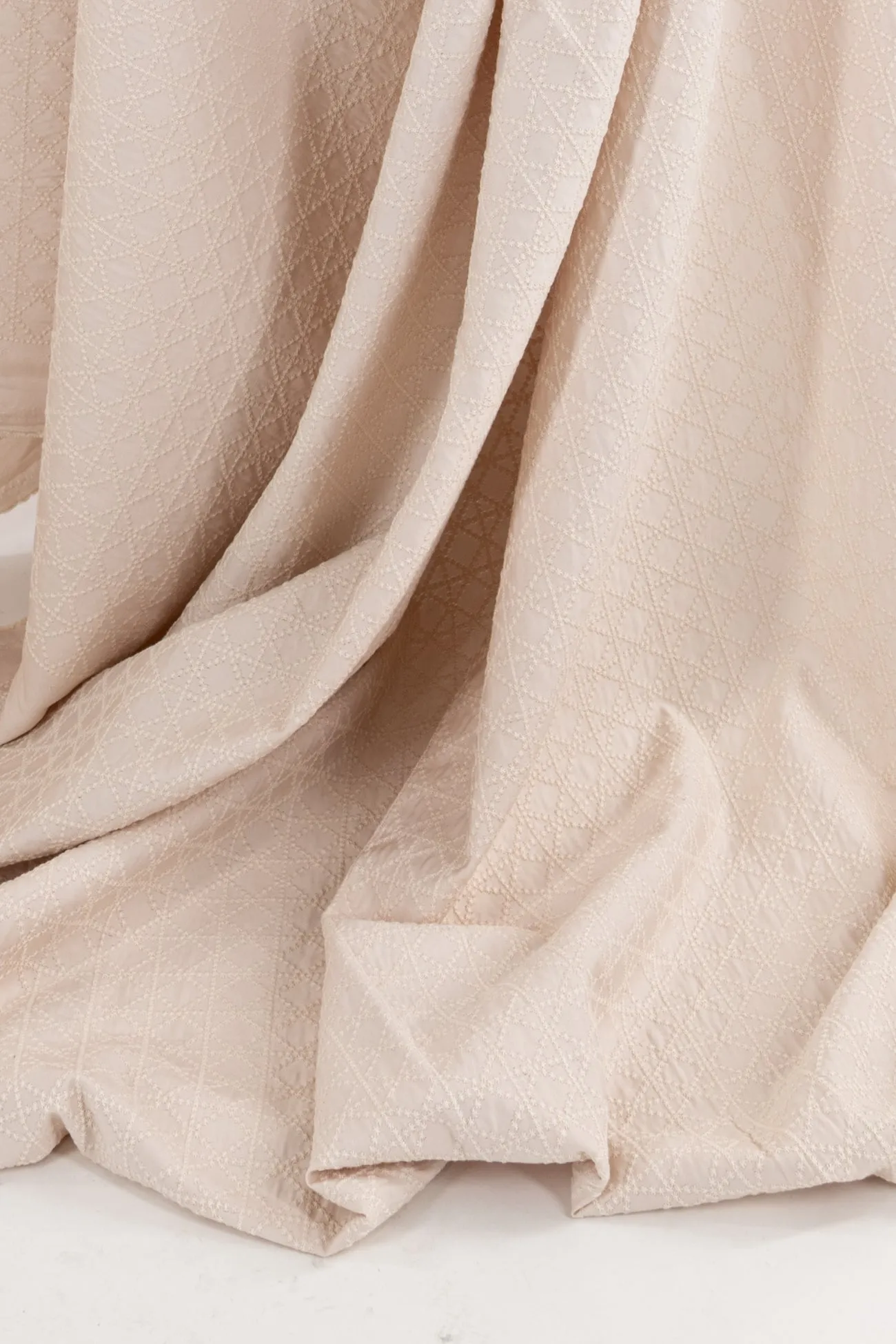 Champagne Embroidered Cotton Woven