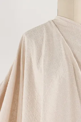 Champagne Embroidered Cotton Woven