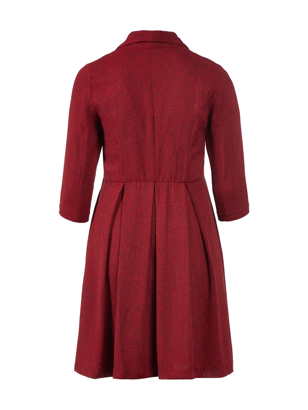 Cross-Hatch Suitng Shirtdress