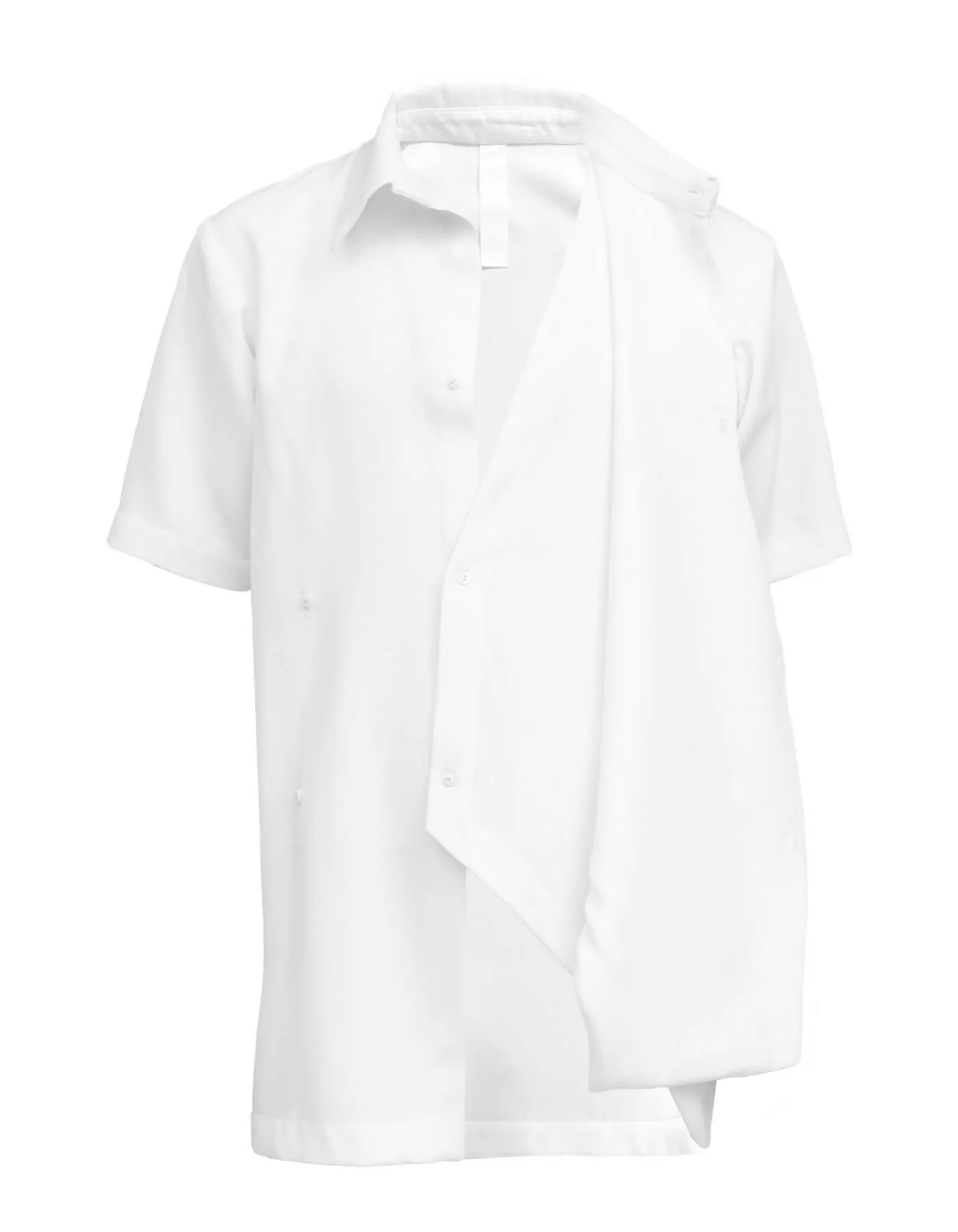 Deconstructed Chef's Uniform Multilayer Shirt