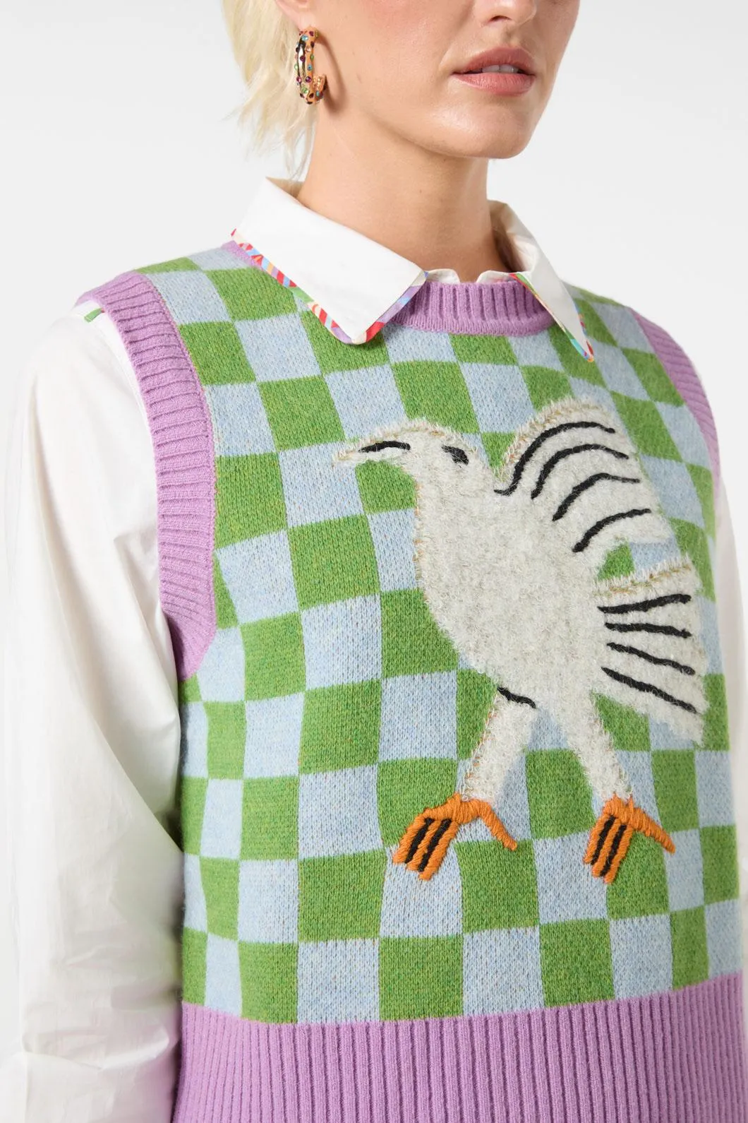 Fantasy Patchwork Knit Vest