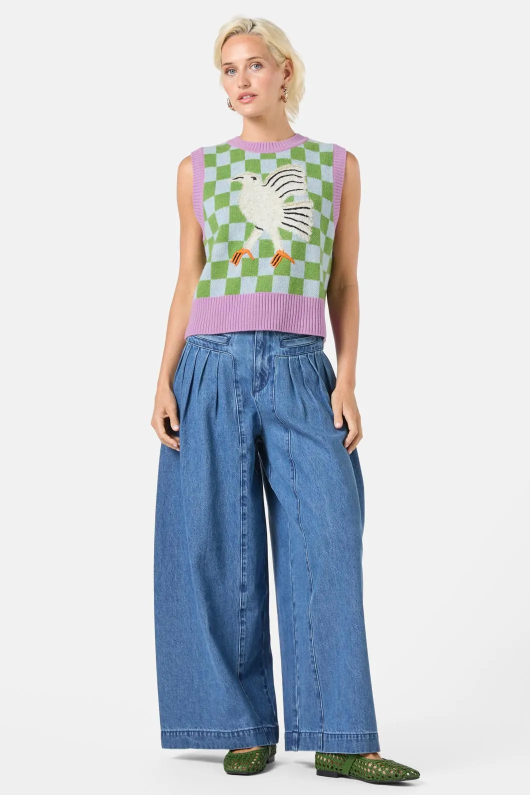 Fantasy Patchwork Knit Vest