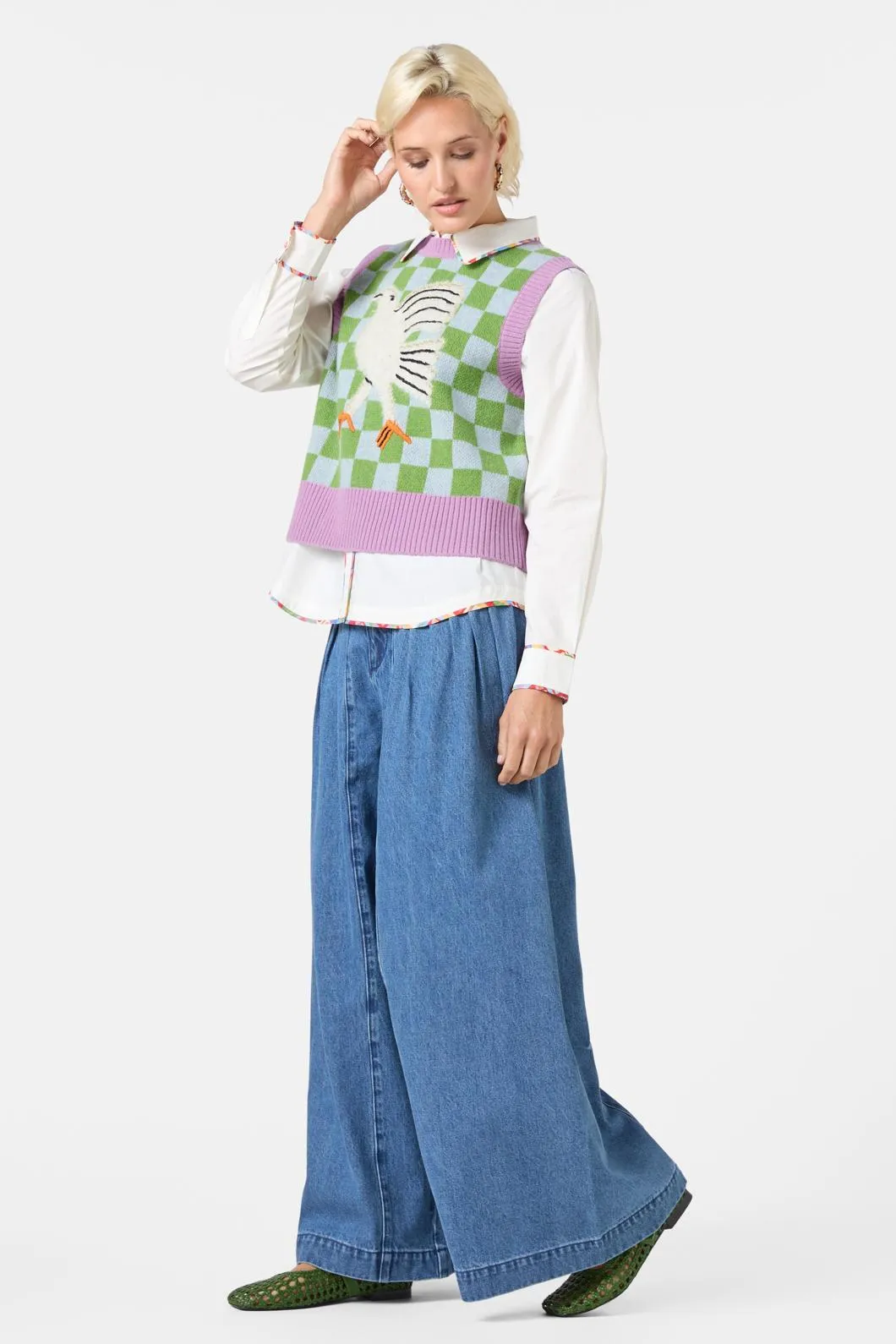 Fantasy Patchwork Knit Vest