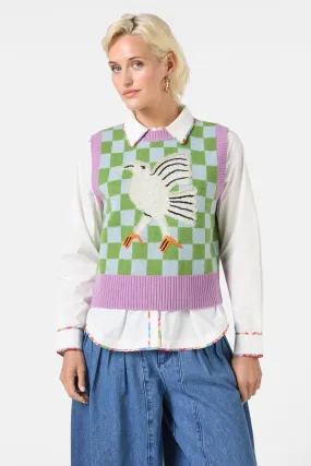 Fantasy Patchwork Knit Vest