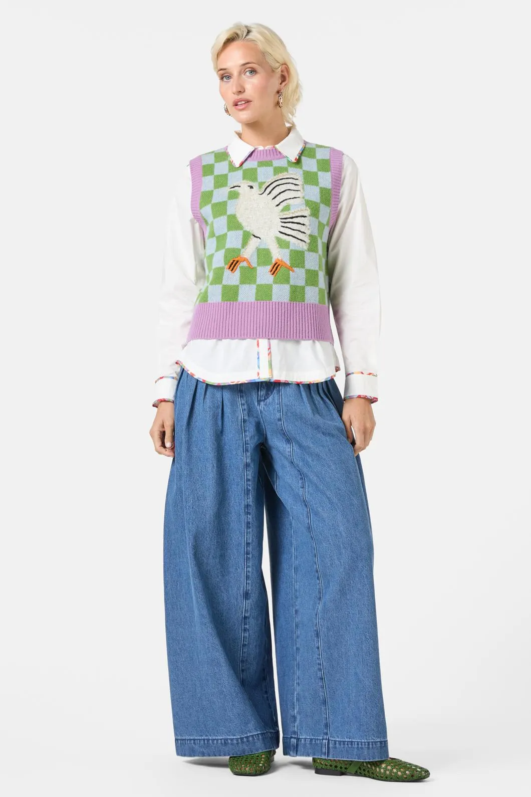 Fantasy Patchwork Knit Vest