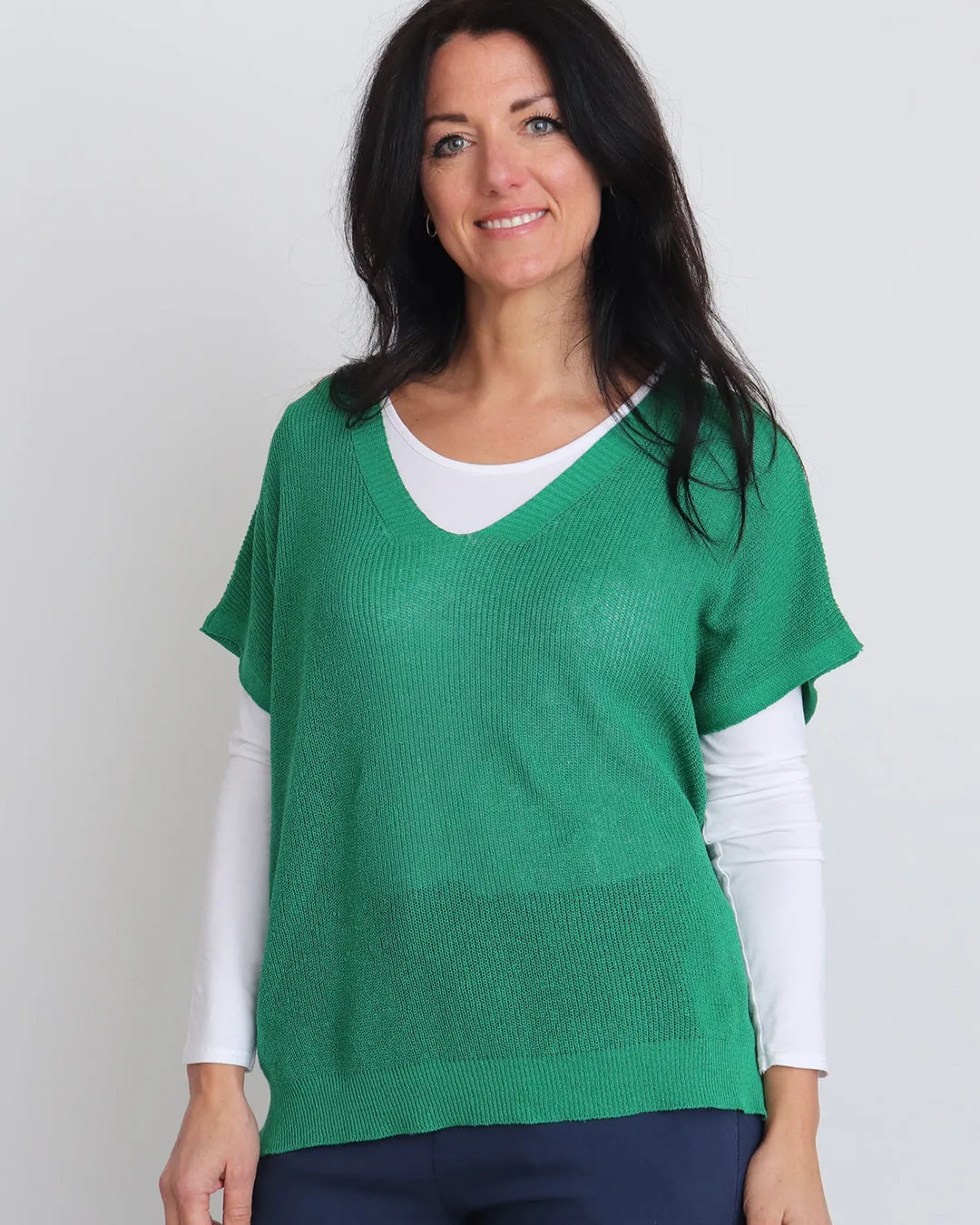 Ingrid V-Neck Tank Top - Green