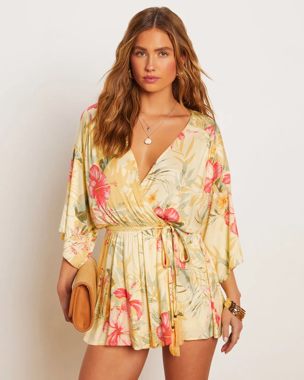 Jaime Tie Waist Kimono Romper