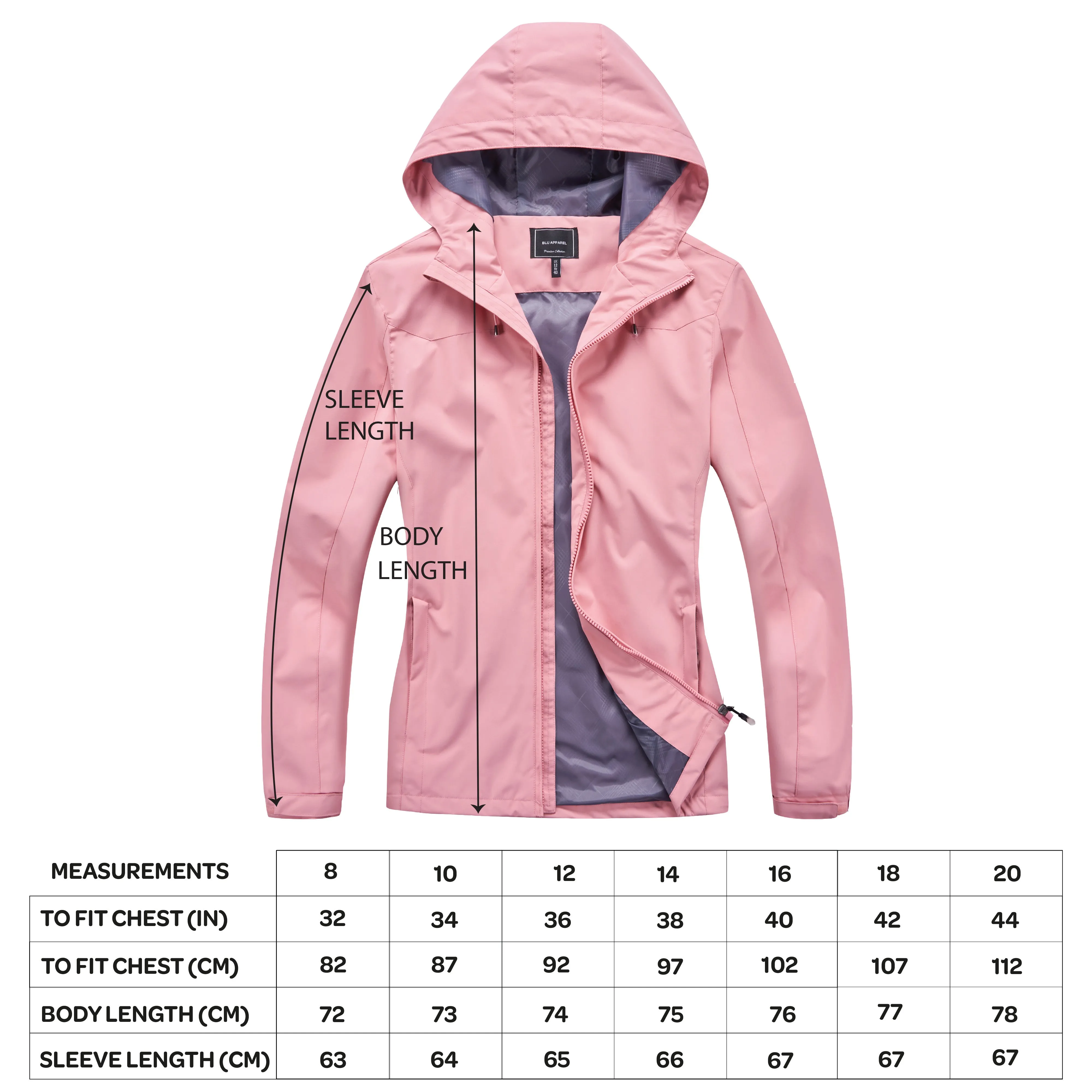 Ladies Waterproof Rain Jacket - Teal