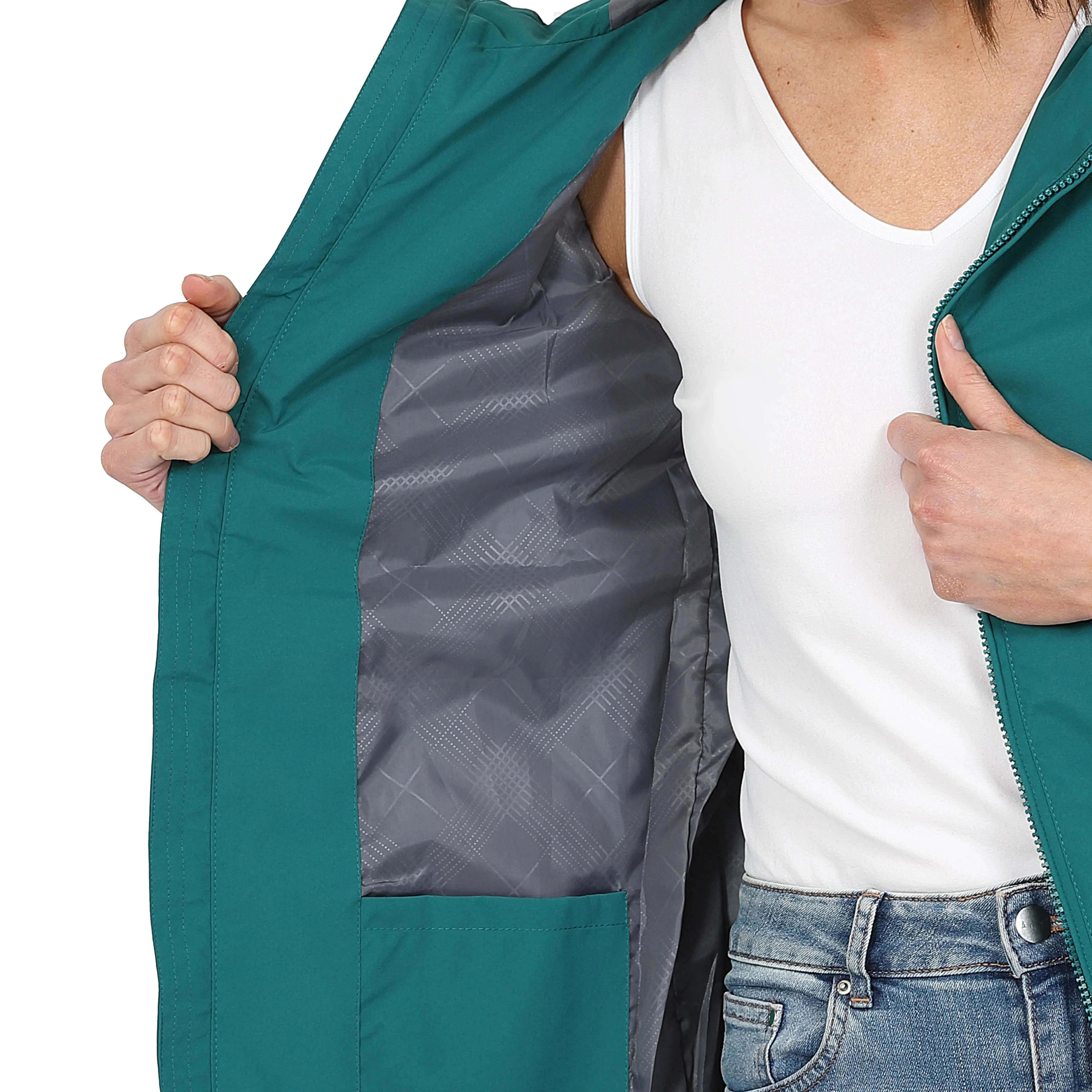 Ladies Waterproof Rain Jacket - Teal