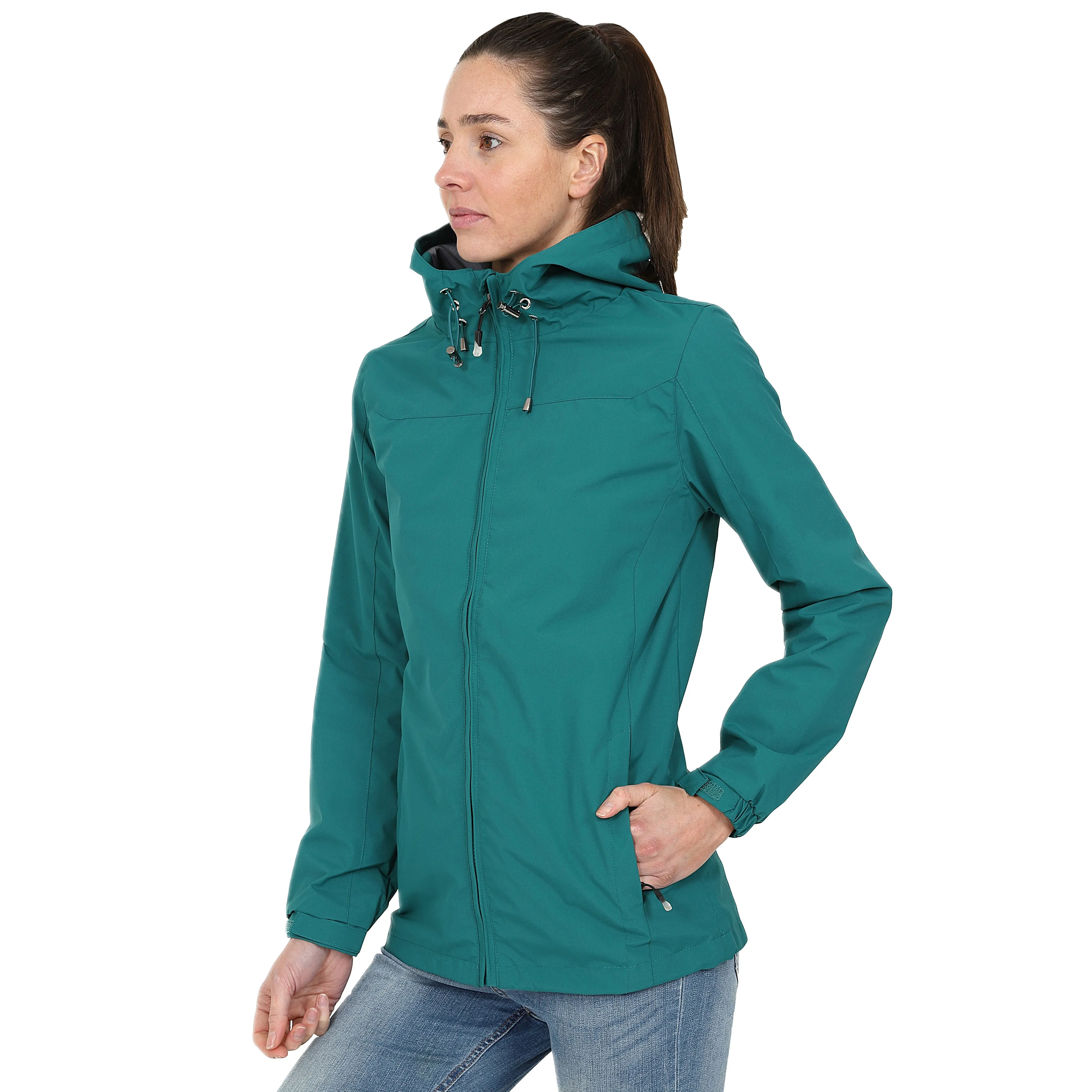 Ladies Waterproof Rain Jacket - Teal