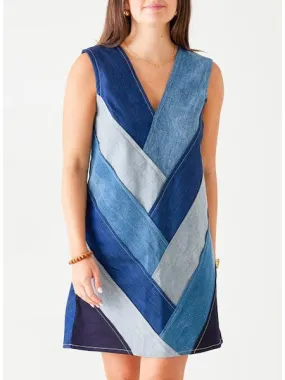 MERSEA - PRISM PATCHWORK DENIM DRESS