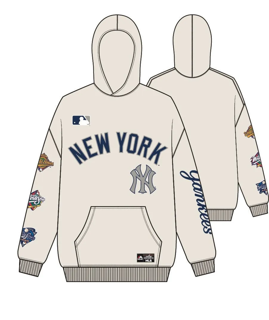 New York Yankees Vintage OTH Hoodie MLB Vintage White By Majestic