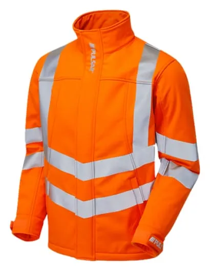 PULSAR Rail Hi Vis Orange Softshell Work Jacket 20471 Class 3-PR535
