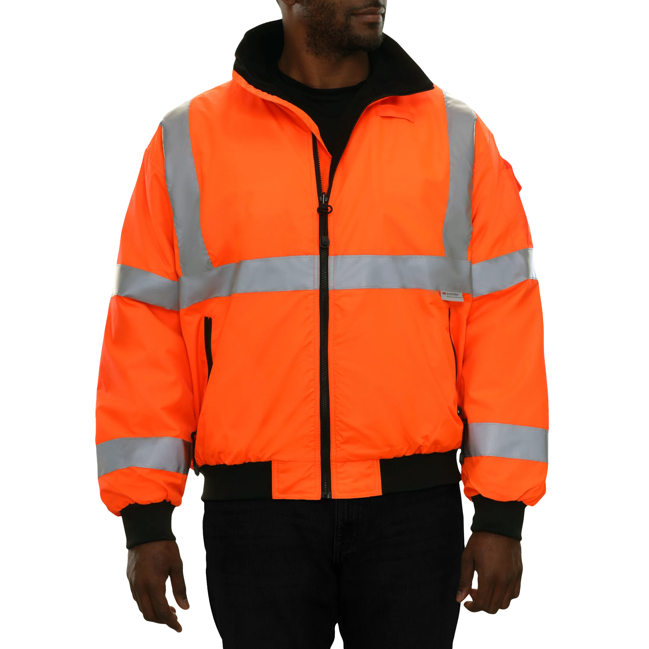 Safety Jacket Orange Hi Vis 3-Season Water Resistant