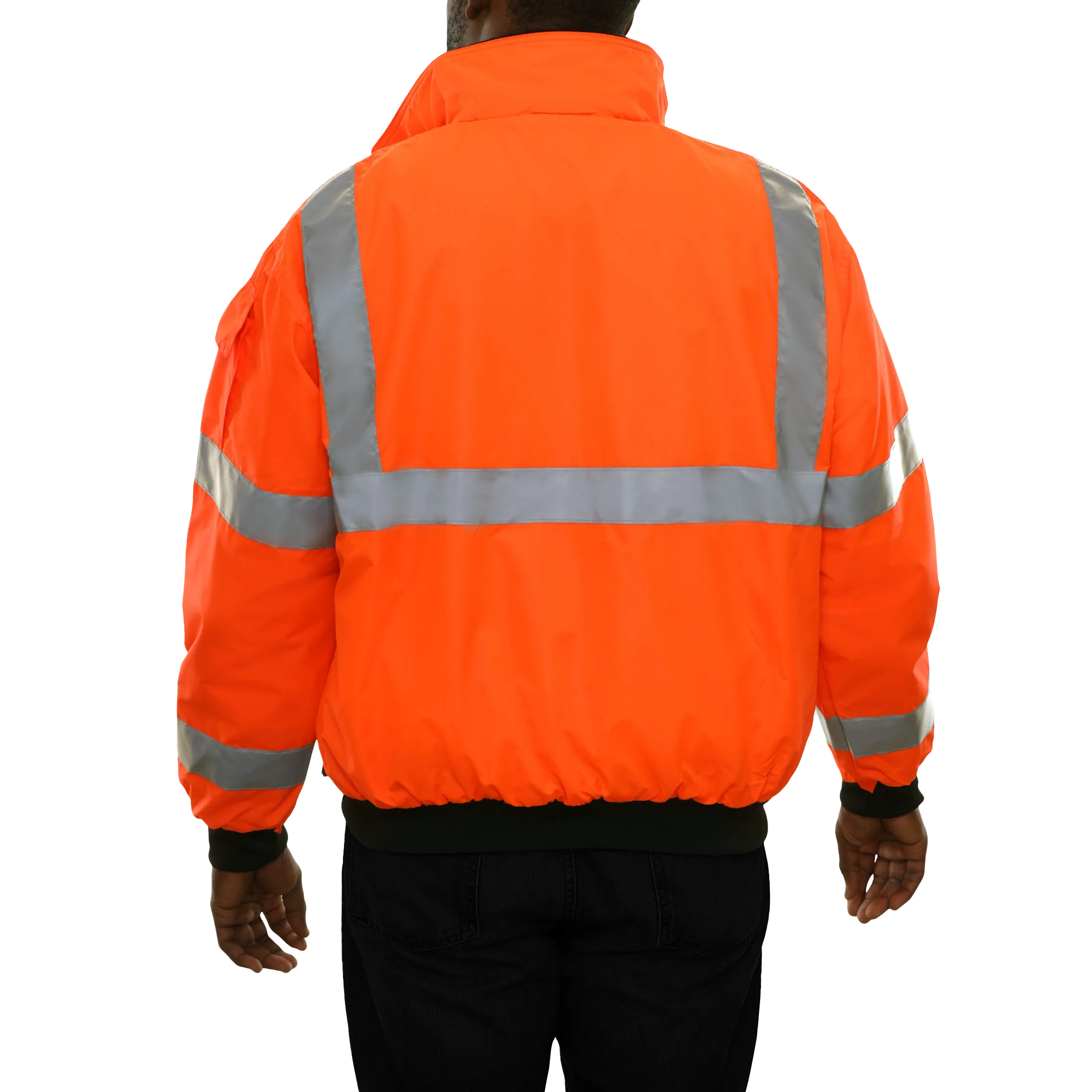 Safety Jacket Orange Hi Vis 3-Season Water Resistant