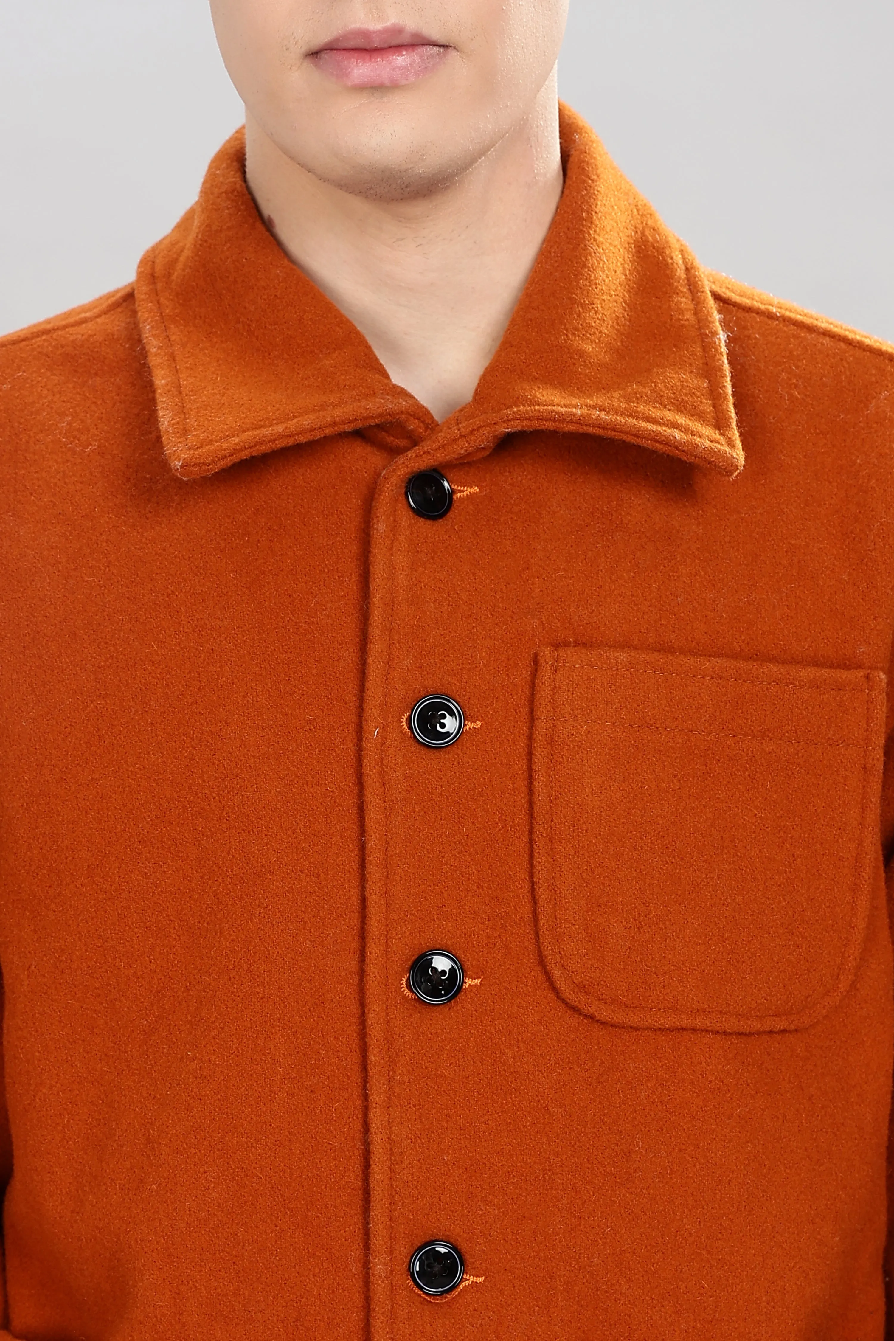 SAINTJONES ORANGE TWEED JACKET.