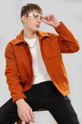 SAINTJONES ORANGE TWEED JACKET.