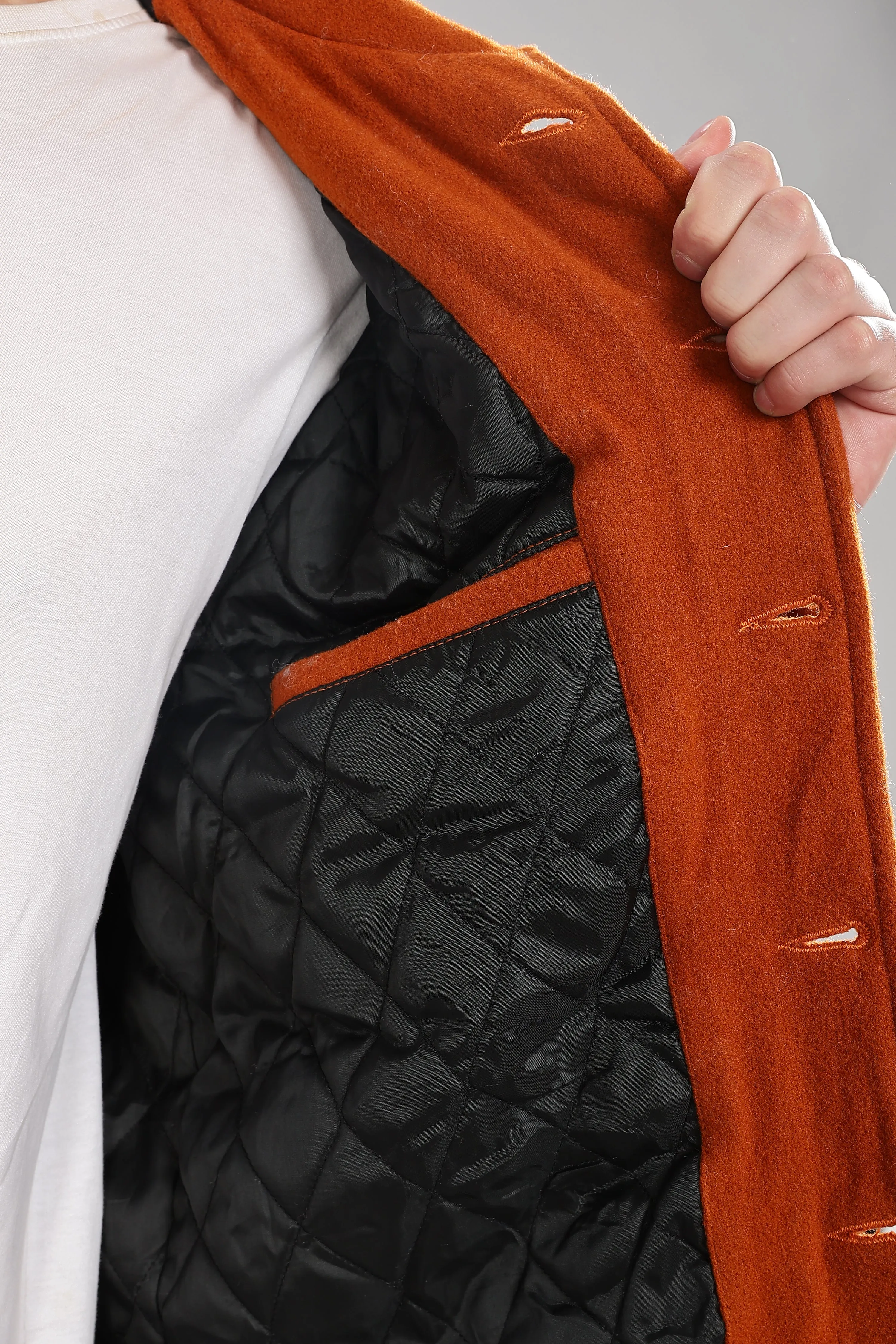 SAINTJONES ORANGE TWEED JACKET.