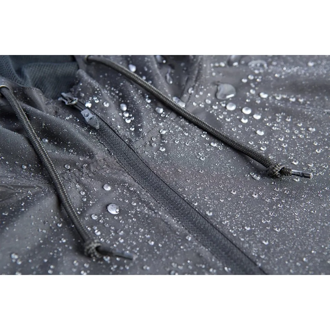 Storm Defender Black-Camo Windbreaker Rain Jacket