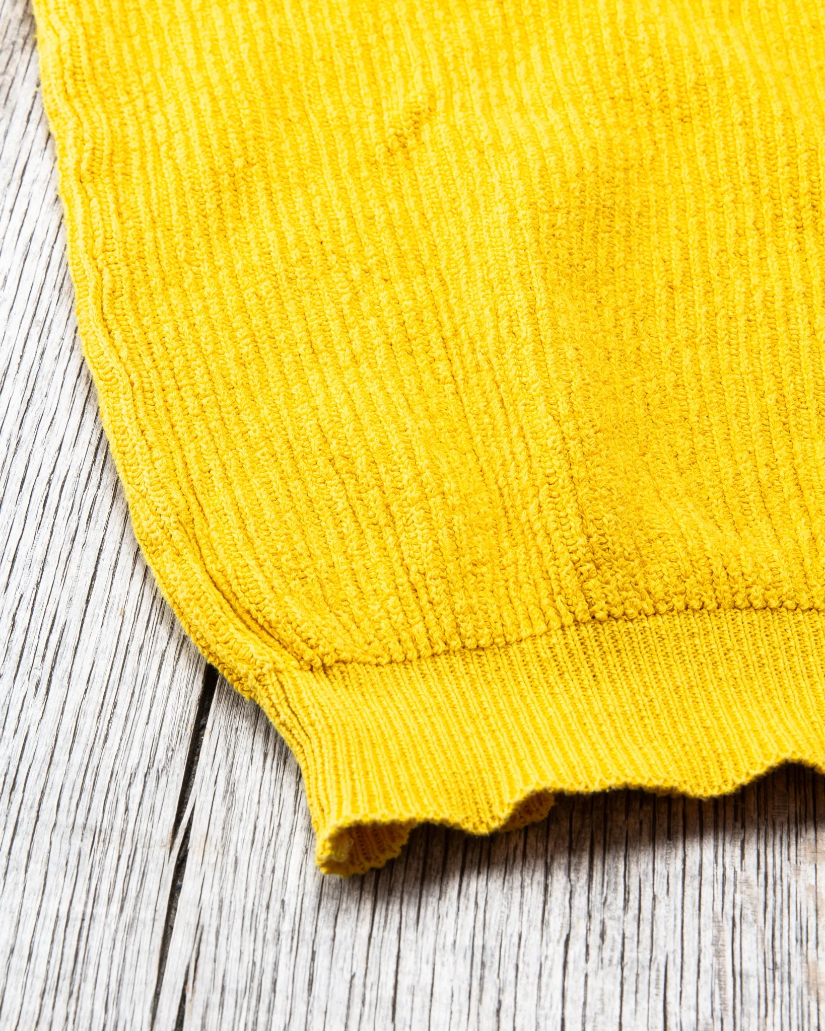 Tender Type 741 Rib Shoulder Pullover Turmeric Dyed