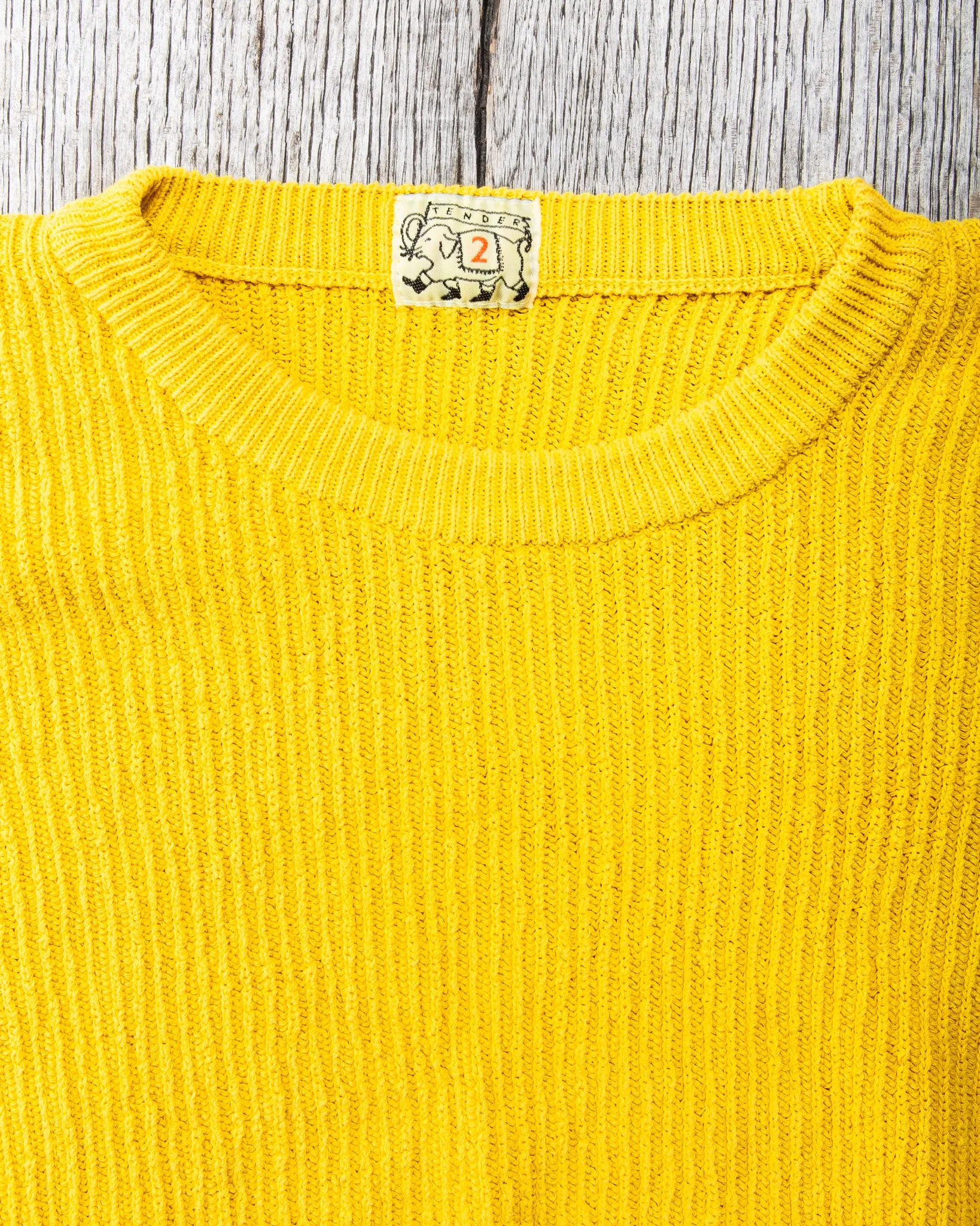 Tender Type 741 Rib Shoulder Pullover Turmeric Dyed