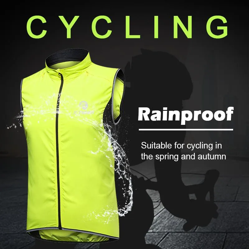X-TIGER Windproof Cycling Vest Rainproof Sleeveless Reflective Safety Vest